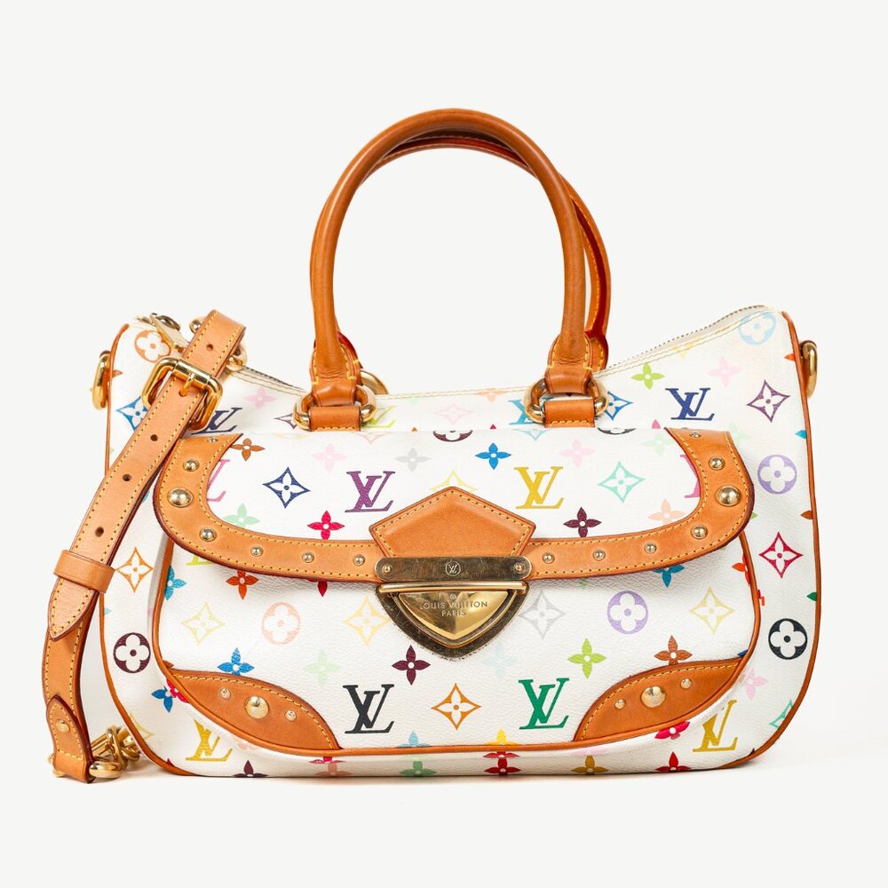 Louis Vuitton x Takashi Murakami Rita White Multicolore Monogram Shoulder Bag